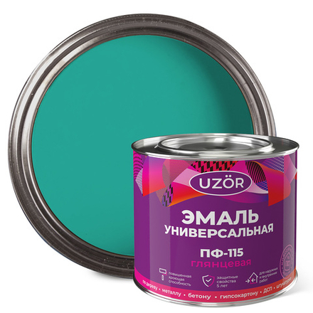 УЗОР  Эмаль ПФ-115 Фисташковая 1,8кг ГОСТ 6465-76 (Сайвер)