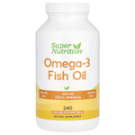 Super Nutrition, рыбий жир с омега-3, триглицерид Vivomega, 1000 мг, 240 рыбных капсул