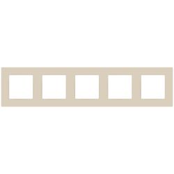 Рамка для розеток и выключателей ЭРА Серия 12 12-5205-02 на 5 постов, Классик, слоновая кость