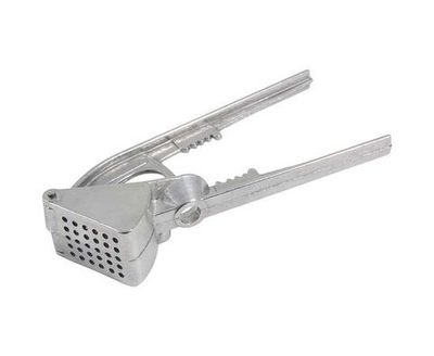 Пресс для чеснока измельчитель кухонный Чеснокодавилка алюминиевая с орехоколом и косточковыдавливателем 004490