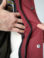 Парка с жилетом Город Горький хибины бордо красная