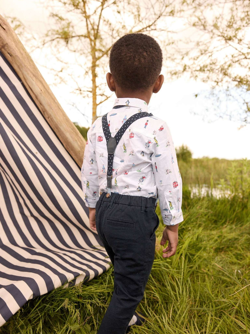 Комплект из четырех предметов для мальчика Next B93-154, Темно-синий, Белый