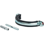 Хомут для труб двухвинтовой STOUT - 4" (107-116 мм, шпилька, шуруп и дюбель в комплекте)