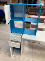 Стол письменный В-4 белый/бирюза