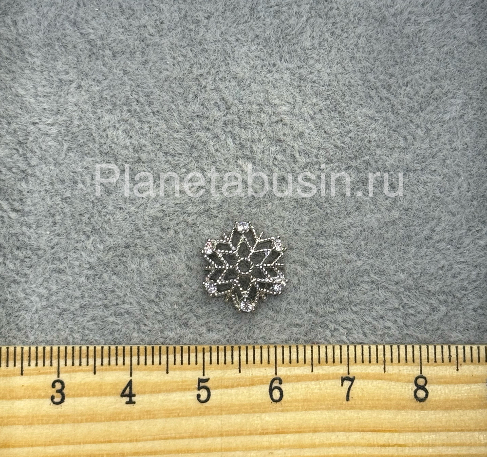 Шапочки люкс (Корея) Снежинка со стразами 0133