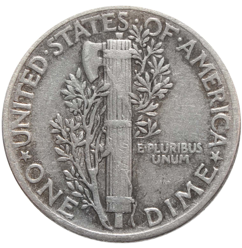 1 дайм (10 центов) 1943. США VF (Меркурий) Серебро