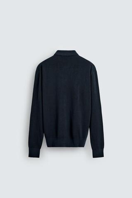 ZARA КАРДИГАН С ЗАСТЕЖКОЙ-МОЛНИЕЙ, МОРСКОЙ СИНИЙ