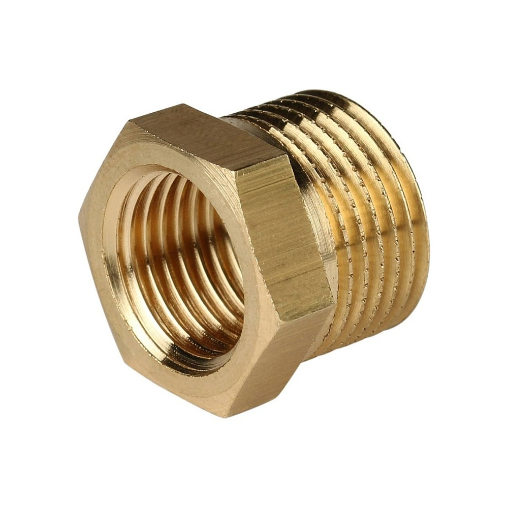 Футорка STOUT SFT 0028 - 3/8" x 1/4" (для стальных труб, латунь без покрытия)