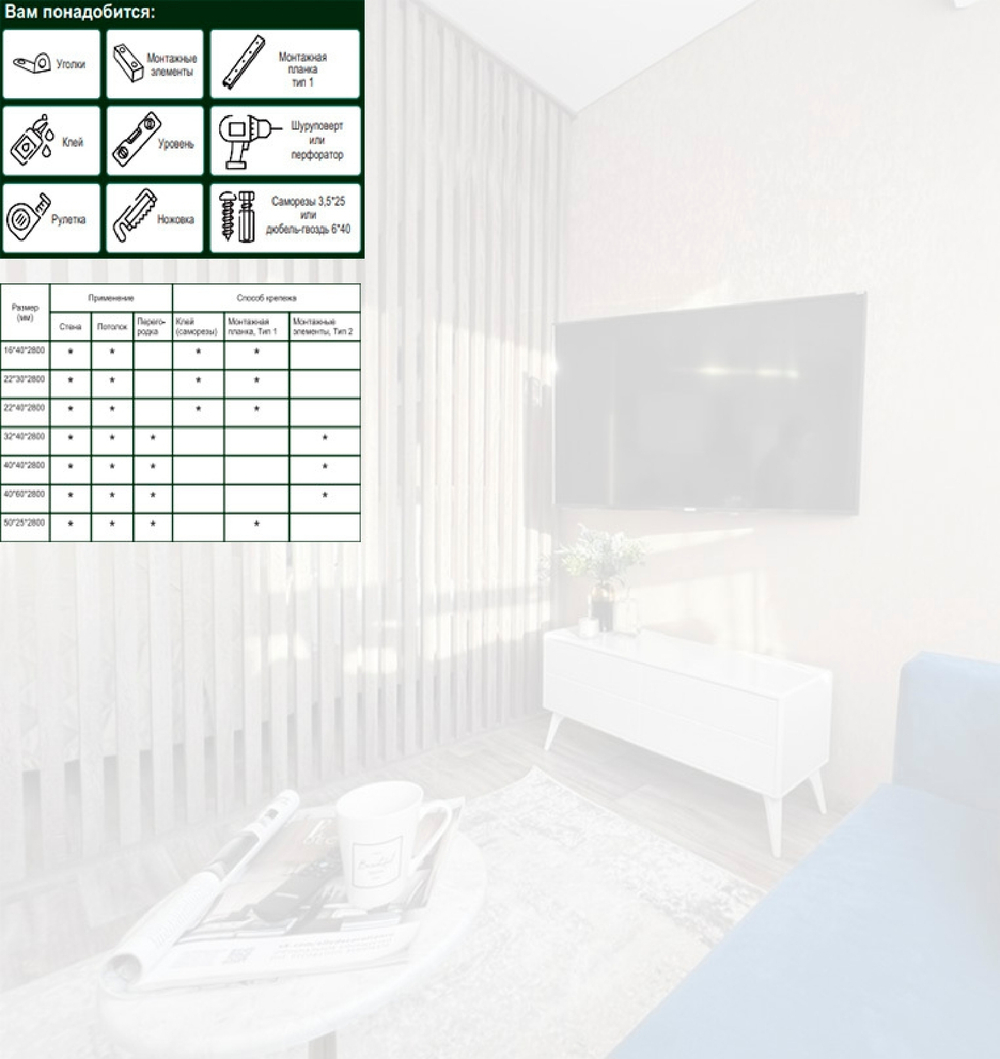 Реечная панель МДФ "Баффели" TOPline Дуб нордик