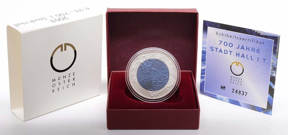 АВСТРИЯ, 2003, 25 ЕВРО [БИМЕТАЛЛ: СЕРЕБРО + НИОБИЙ]