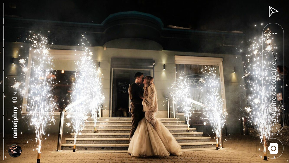 Дорожка из сценических пиро-фонтанов