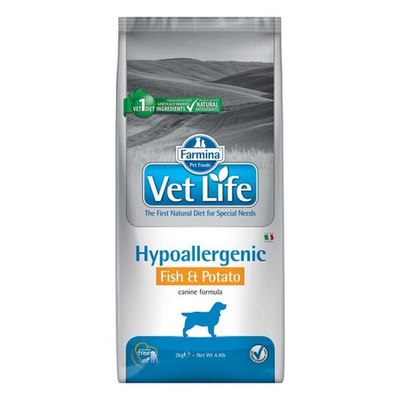 Farmina Vet Life Dog Hypo Fish&Potato - корм диета для собак при пищевой аллергии и непереносимости (рыба с картофелем)