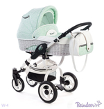 Детская коляска Reindeer City Prestige Wiklina 2 в 1 (бирюзовый)