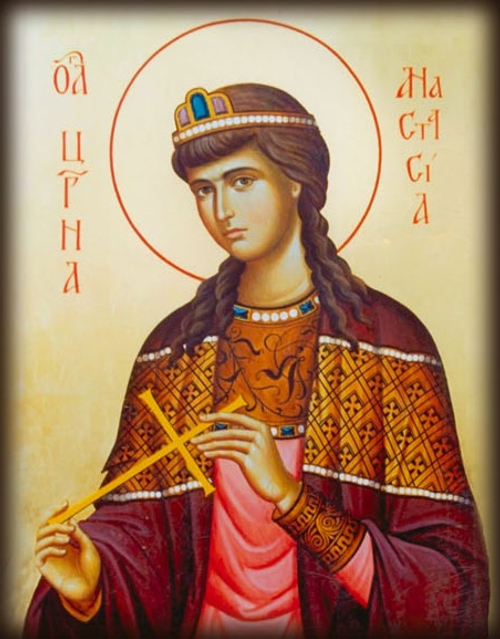 Икона на дереве "Великомученица Анастасия Узорешительница № 3 "