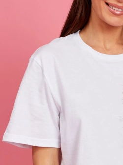 Футболка с принтом на спине женская и мужская оверсайз