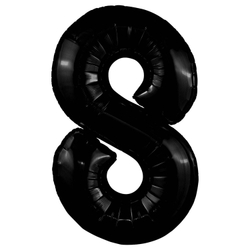 Шары цифры гелиевые Черные 102 см