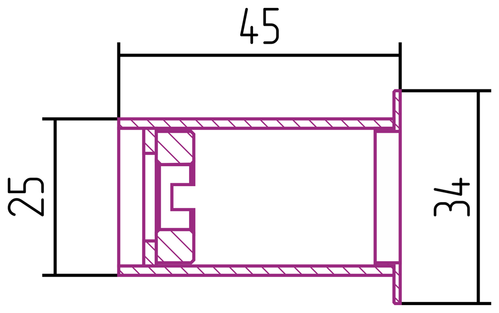 Модуль скрытого подключения для МЭМ CUBE Сунержа, черный матовый