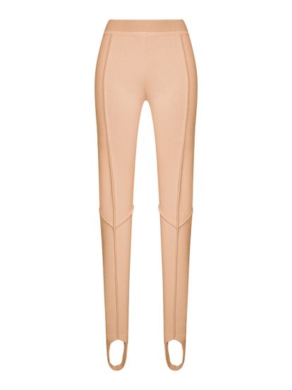 Женские брюки светло-бежевого цвета из шелка и вискозы - фото 1