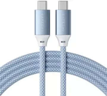 Кабель Satechi Type-C to Type-C 100W Charging Cable. Длина 2 м.  Голубой