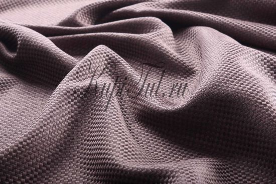 Шторы под  лён рогожка Chess (шоколад)