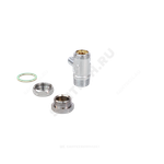 Кран шаровой латунь сливной R65D хром Ду 8 Ру42 НР/штуц 1/4" под ключ Giacomini R65DX011
