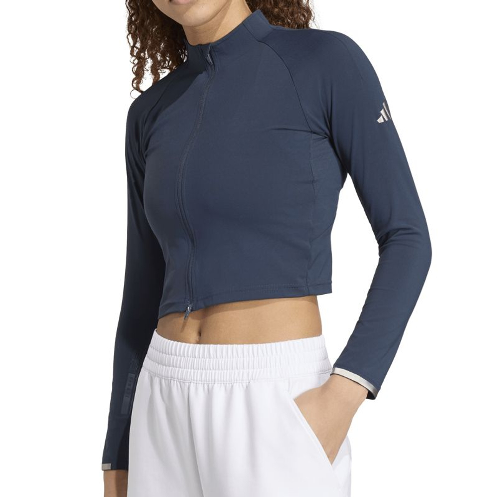 Женская теннисная футболка   Adidas Pro Long Sleeve - aurora ink