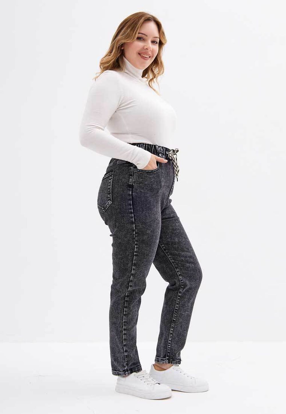 Джинсы на резинке больших размеров