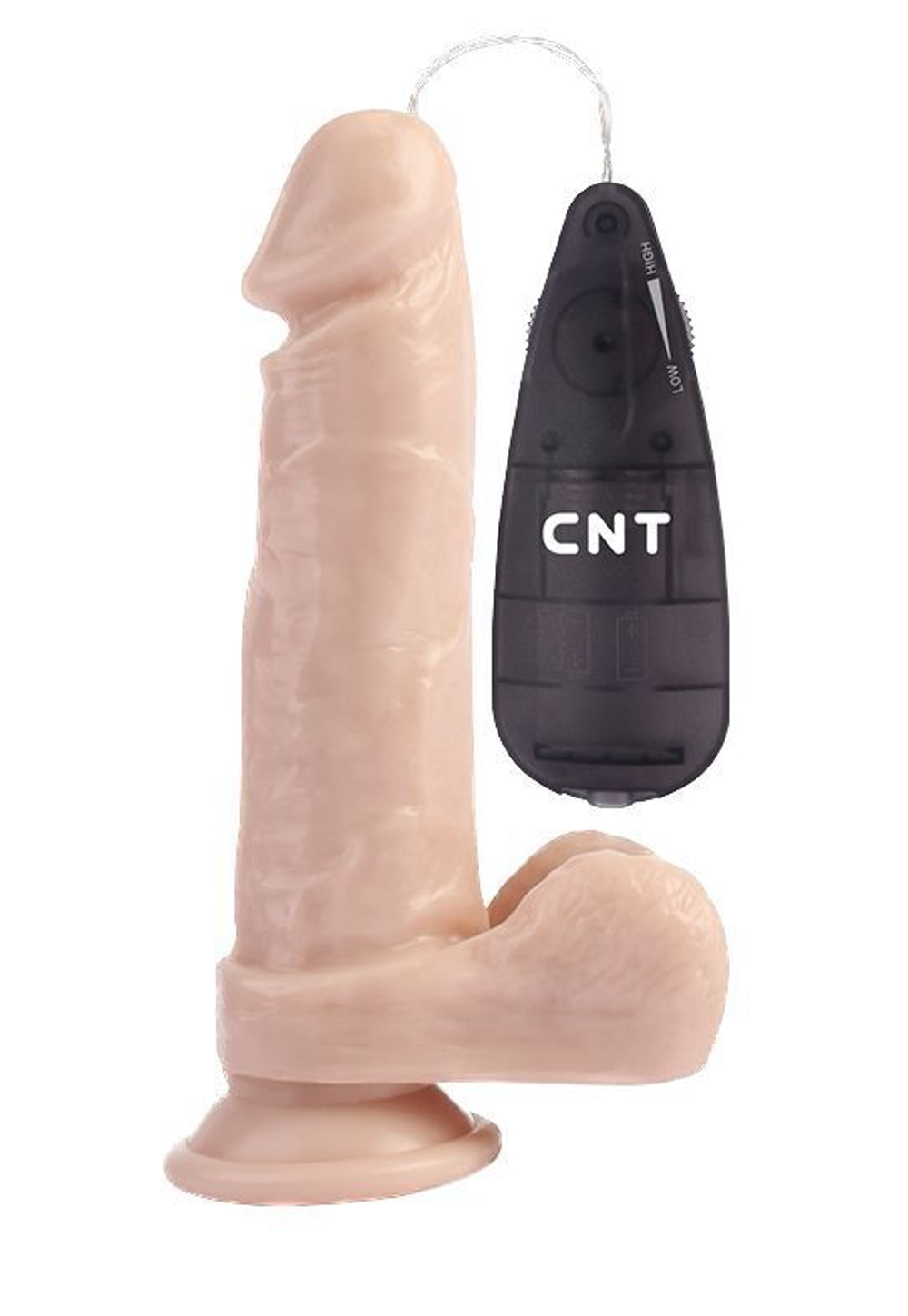 Телесный вибратор 7.8 Stud Realistic Dildo - 20 см. (Цвет: телесный)