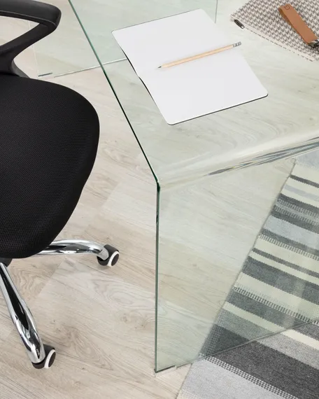 Стеклянный письменный стол Glass 125х70 см | Купить в Hallberg.ru