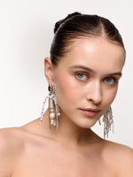 Серьги "Bunch shine" с жемчугом Silver