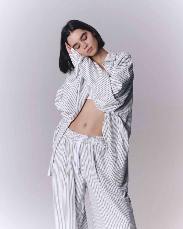 Рубашка Oversized Striped Shirt White - фото 3