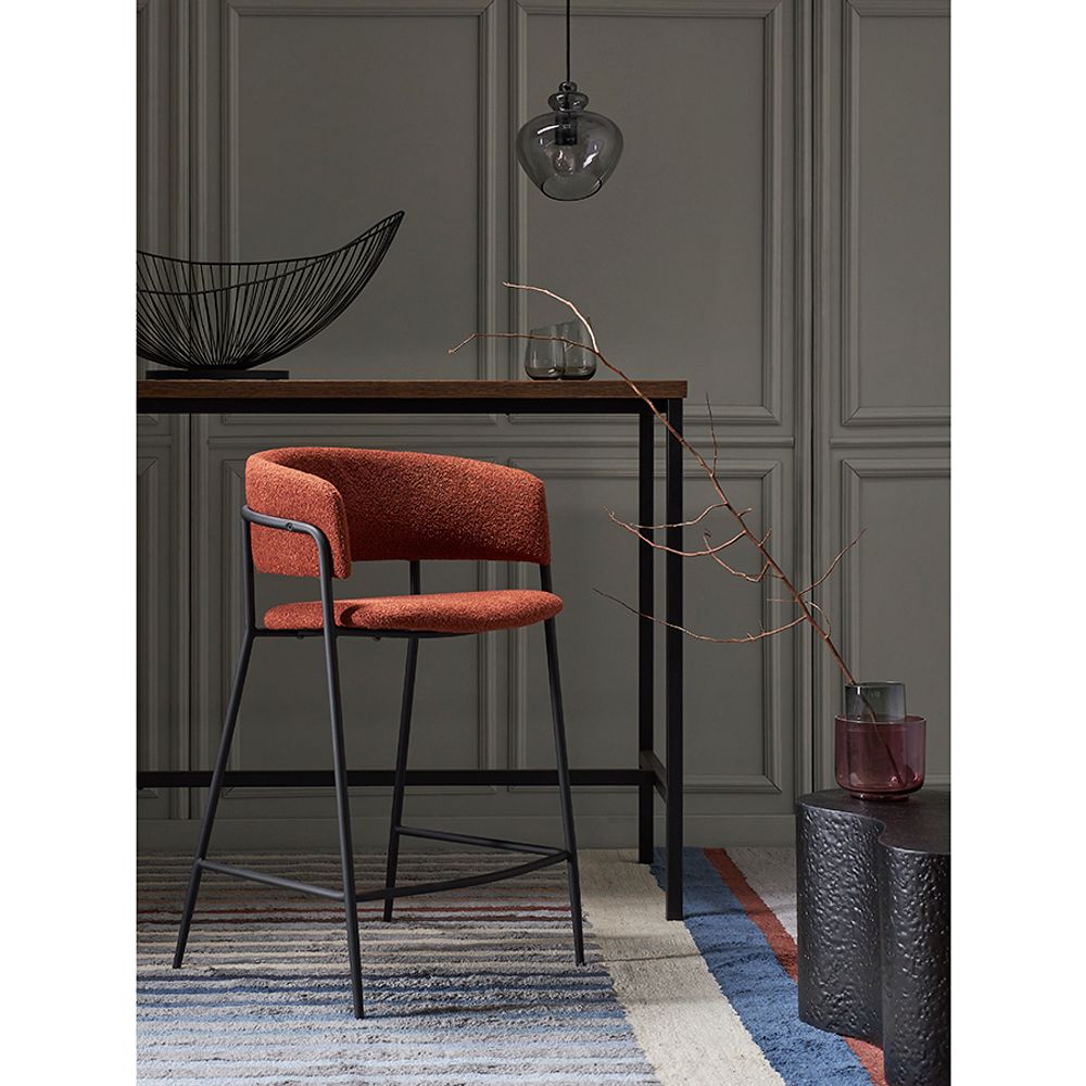 Стул полубарный Helning, букле, терракота