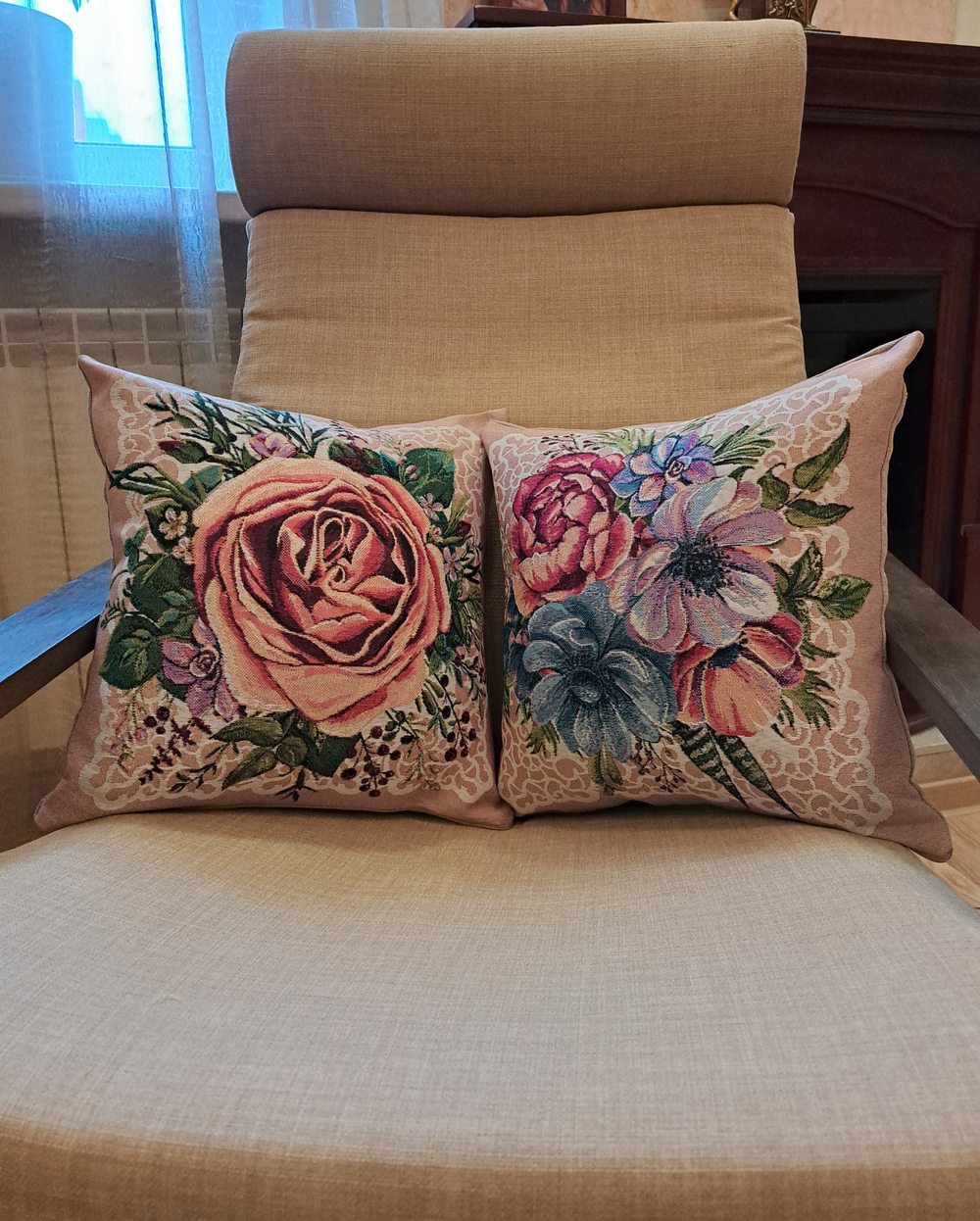 Декоративный гобеленовый чехол для интерьерной подушки Загадка 1 38*38