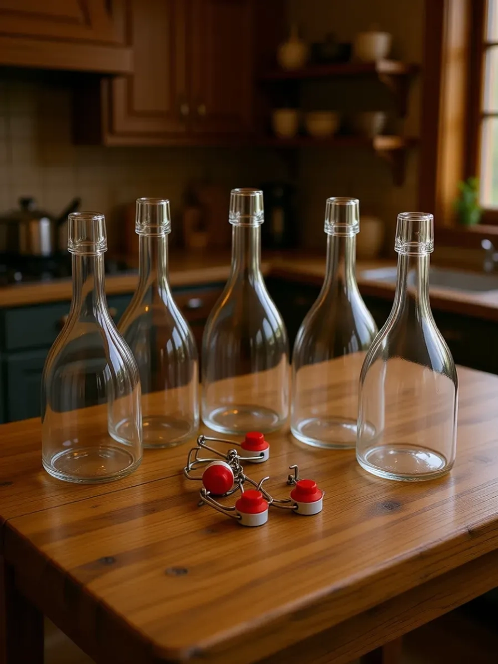 Бутылка стеклянная бугельная 500 мл с пробкой 0,5л 6 штук