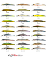 Воблер для рыбалки ZIPBAITS Rigge SLIM 60SS, 60мм, 3.0гр., заглубление 0.3-1.1м., цвет 313R, медленно-тонущий