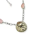 Колье Reglow waves Lab Wv-Ch-1 галька жемчуг розовый кварц