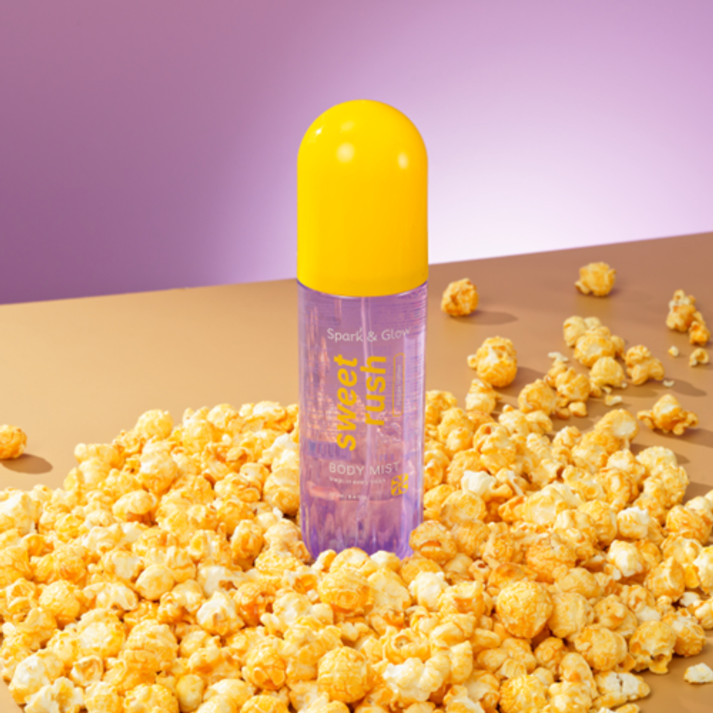 Spark&Glow Мист для тела и волос с ароматом соленой карамели - Body&hair mist purple toffee, 250 мл