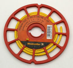Маркер кабельный сеч.1,3-3мм CLI C 02-3 GE/SW C CD (500 шт.) Weidmuller 1568241641 (РА 02/6 "C")