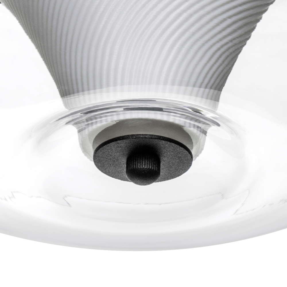 612017 Люстра PALERMO 8W LED 350LM G ЧЕРНЫЙ/ПРОЗРАЧНЫЙ 3000K