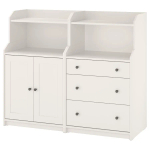 Шкаф - HAUGA IKEA/ХАУГА ИКЕА, 46х139х116 см, белый