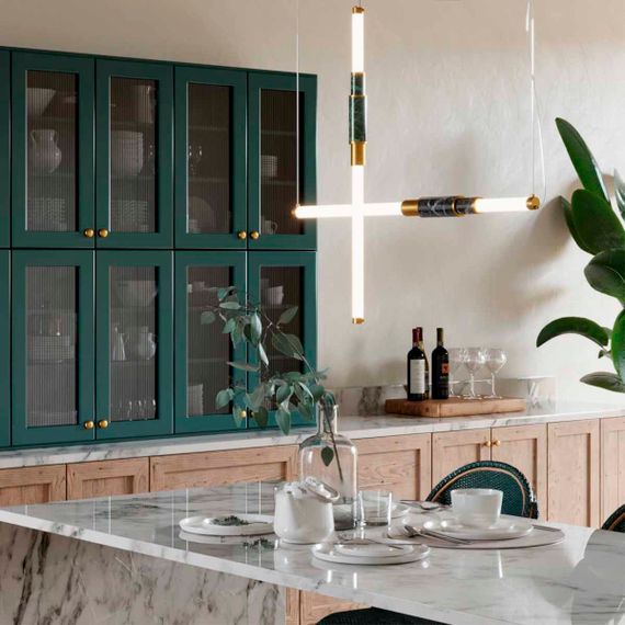 Подвесной светодиодный светильник Odeon Light Midcent Marmi 4360/14L