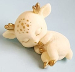 Шоколадная фигурка "Олененок спящий" цвет микс 7х4 см