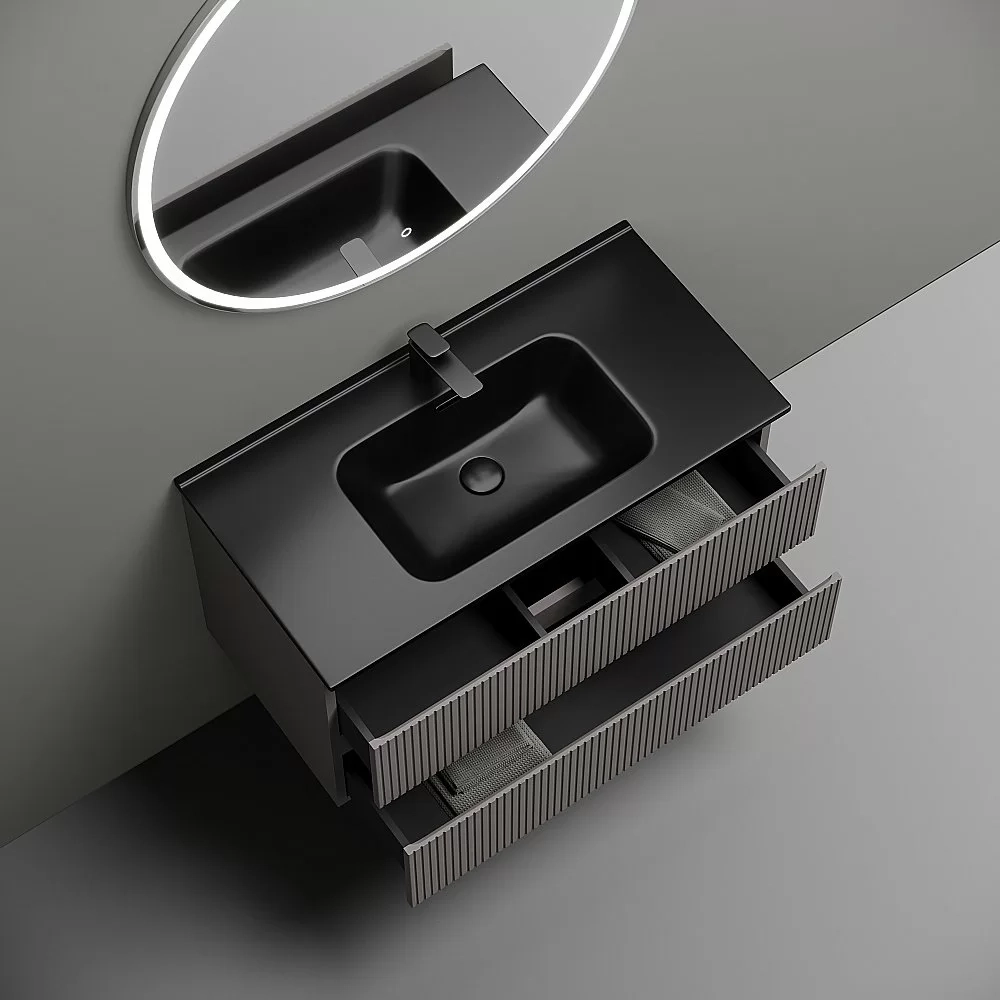 Тумба с раковиной Sancos Snob R 90 SNR90SMСМ серая матовая