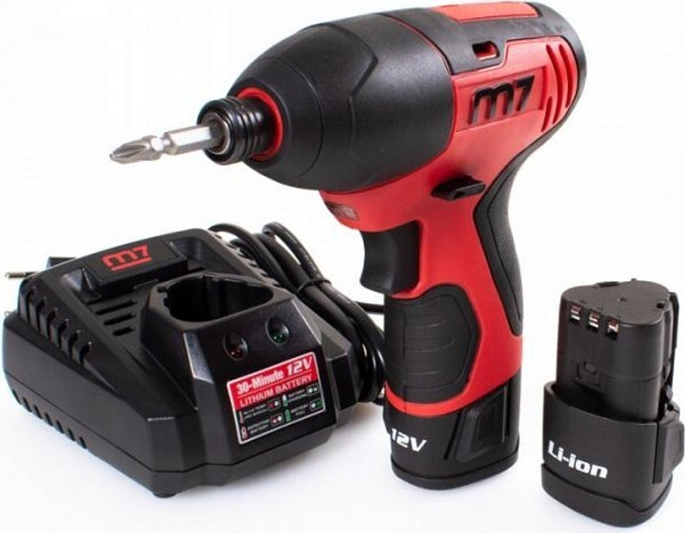 Дрель-шуруповерт аккумуляторная MIGHTY SEVEN DS-10202 ударный 12в, кейс