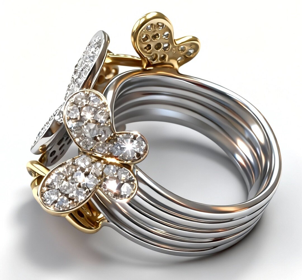 Ювелирное кольцо из серебра 925 пробы,вставка фианиты.Размер 16.5