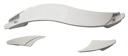 Ручка холодильника Атлант "Новая Волна" 245 мм белая 775373400100 (без накладок)