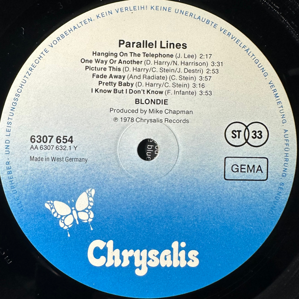 Blondie ‎– Parallel Lines (Германия)