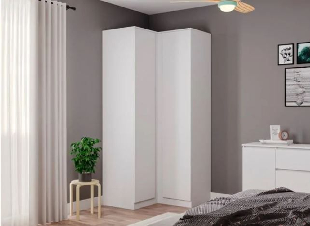 МОРИ МШУ 940 Шкаф угловой (ш943/943*г478*в2100мм), белый