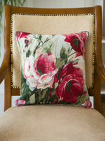 Декоративный гобеленовый чехол для интерьерной подушки Акварельные розы 38*38