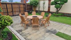 Circus-Lerum 8R, комплект обеденной мебели натуральный, тик